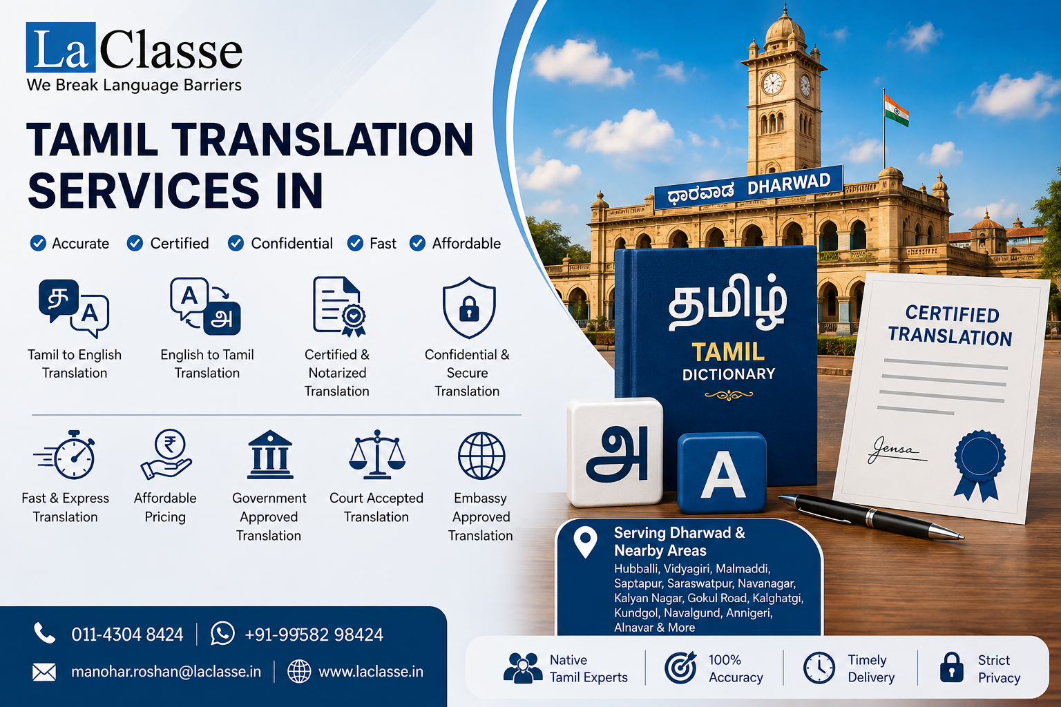 Tamil Translation Services in Dharwad | Professional Experts